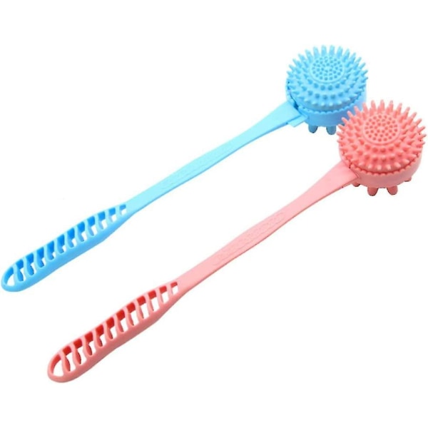 Yaju Massage Hammer Stick Long Handheld Body Legs Arms Back Knock Scratcher Gifts For Men Womenpink&blue)(2pcs)