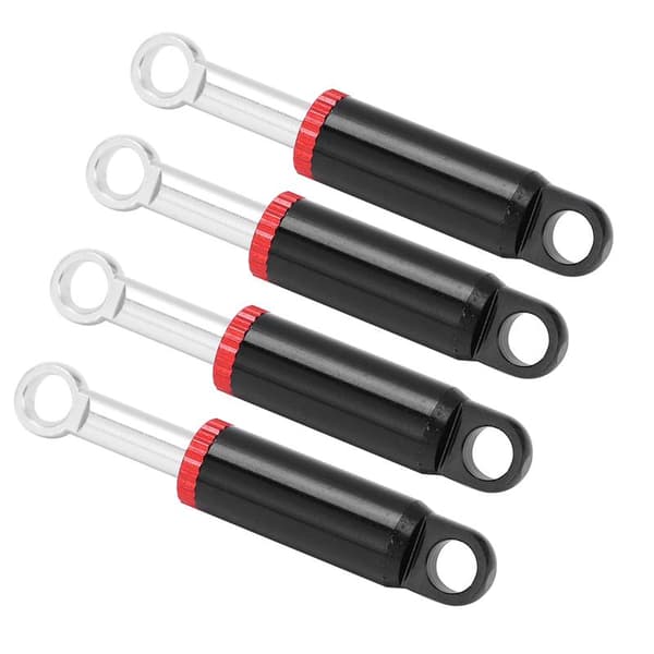4pcs Aluminum Alloy Shock Absorbers for Axial SCX24 90081 C10 1/24 Damper Kit Black