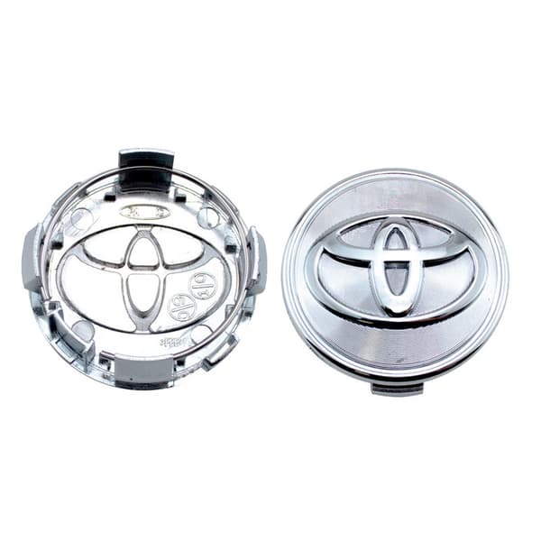 4-pack - Toyota Navkapslar / Hjulnavsemblem - B 62mm - Silver Texturerad 62mm - Silver texturerad 75