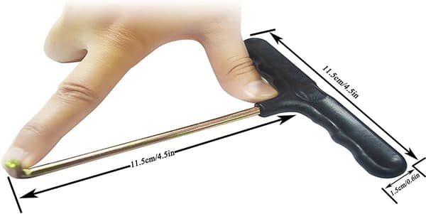 Trampoline Spring Pull Tool, T-Hook with Comfortable Handle for Easy Spring Installation, Durable Steel and Plastic Construction, 2-Pack