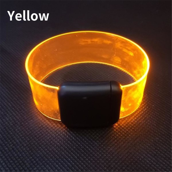 Led lysende armbånd Magnetisk håndledsrem Sikker natlys Armbånd Underholdning Jubel yellow