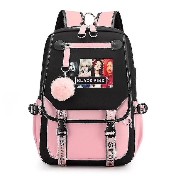 2022 School Bag Bookbag With Usb Charging & Headphone Port(blackpink)blackpink Backpack Laptop Bag