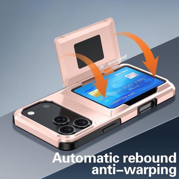 Wallet Case for iPhone 17 - Stylish Protective Case with Card Holder (Holds 5 Cards) - Grey iPhone 17 grey grey iPhone 17