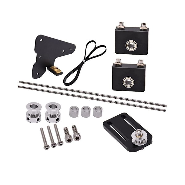 1 set 3d-skrivartillbehör Dual Z-axis uppgraderingssats 3d-skrivardelar för -3v2 Pro-skrivare black  silver