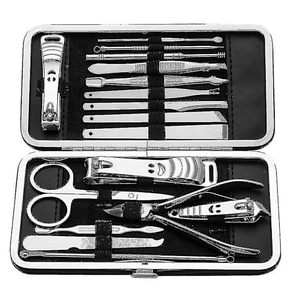 Nagelklippare Set Nagelkonst Set (17 delar-svart)