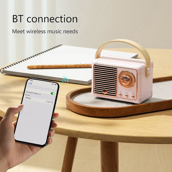 Bärbar musikspelare Mini Retro Uppladdningsbar Högtalare Radio Utomhus Resor Blue