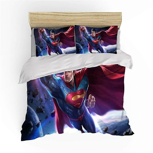 v5216 Sengetøy Superman Dynetrekksett Super Size Sengetøy IU5216 135x200cm 53x78in