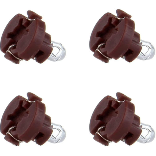 Pakke med 4 udskiftninger, der passer til Dash A/C instrumentklynge panel instrumentbræt målere lys varm hvid T3 Neo Wedge halogenpære 12v