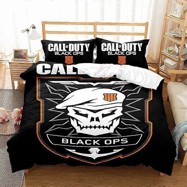 v4962 Sengetøj Call Of Duty Quilt Dynebetræk 3 stk. Sengesæt Pudebetræk Gave Sengetøj IU4962 135x200cm 53x78in