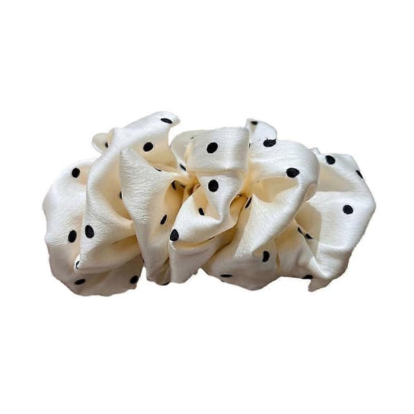 Banan hårklämma som elegant håraccessoar prickig för dejtkvällar Beige polka dots One size