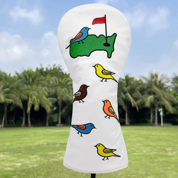Putteröverdrag Lång Hals Söt Fågelmönster Slitstark Mjuk Textur Utbytbart Nummer Tag Enkel Identifiering Rivtålig Broderi Nummer Golf M