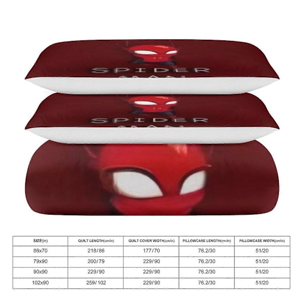 v757 Spider Man Crawl 3-delt sengesett for enkeltseng io757 135x200cm 53x78in