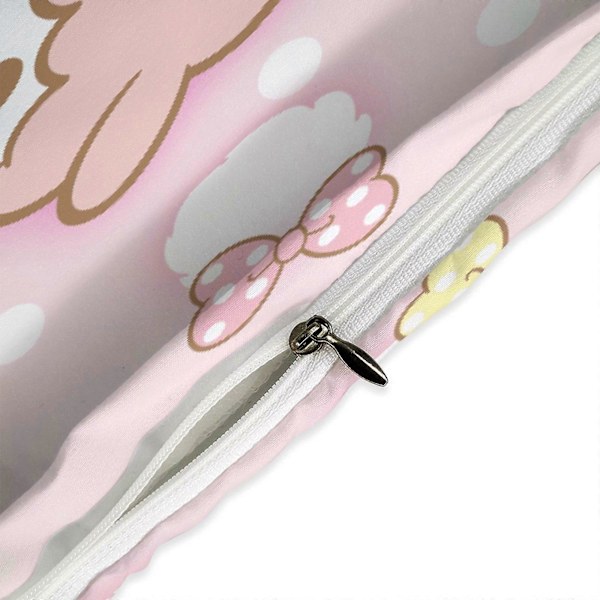 v1238 Sanrio Dynesett Tykkere Mykt 3-delt Sengesett Helårs Dynetrekk med 2 Putetrekk for Voksne Kvinner Jenter Tenåringer Hjem Rom Dekor io1238 135x200cm 53x78in