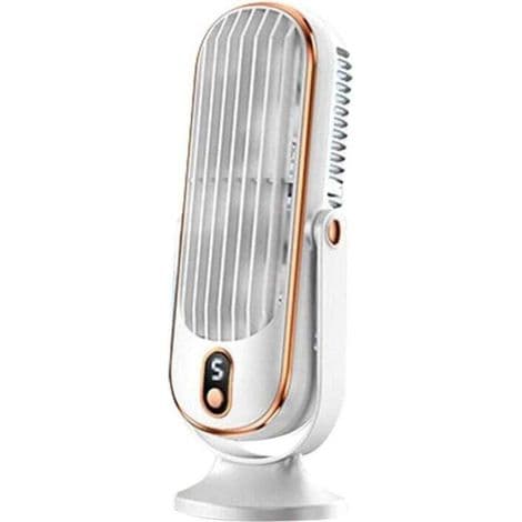 720° Foldable Bladeless Tower Fan. Silent Oscillating with 5 Modes. Energy Efficient for Bedroom or Office. White
