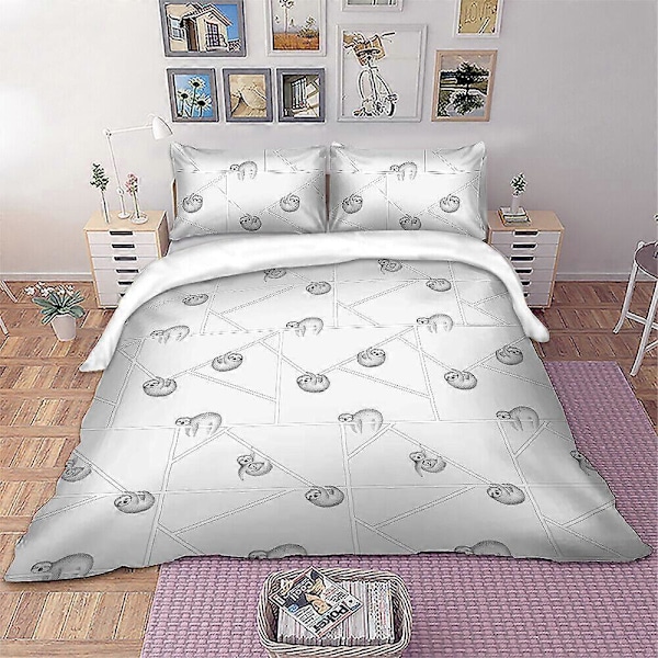 v5286 Sängkläder Sengångare Vit Påslakan Doona Set /<wbr/> Storlek Sängkläder IU5286 135x200cm 53x78in