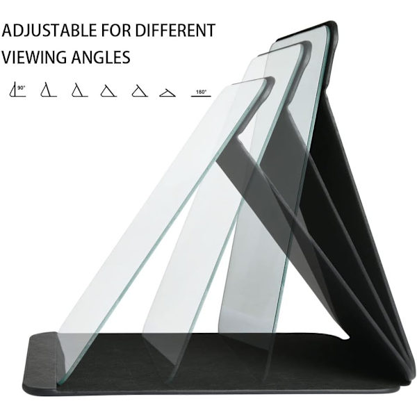 25,5*18 cm hopfällbar bordspegel med PU-läder smink spegel, bärbar resespegel, hopfällbar spegel med stativ bärbar, skrivbord fåfänga spegel