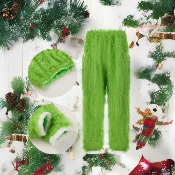 Grinch-kostym Grön tomte Cosplay Herr M-L One Size (50-75 kg) Mask