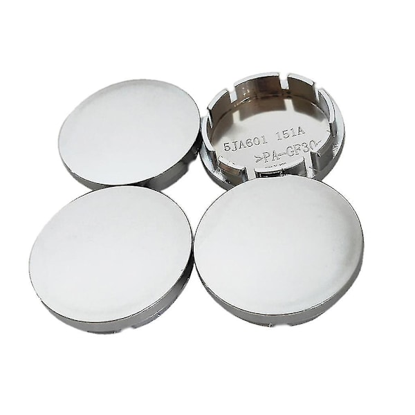 4 st/set Svart/silver 56mm Abs-lock Centrumkåpor Bil Universal Bilhjul Centrumkåpa För Fälg