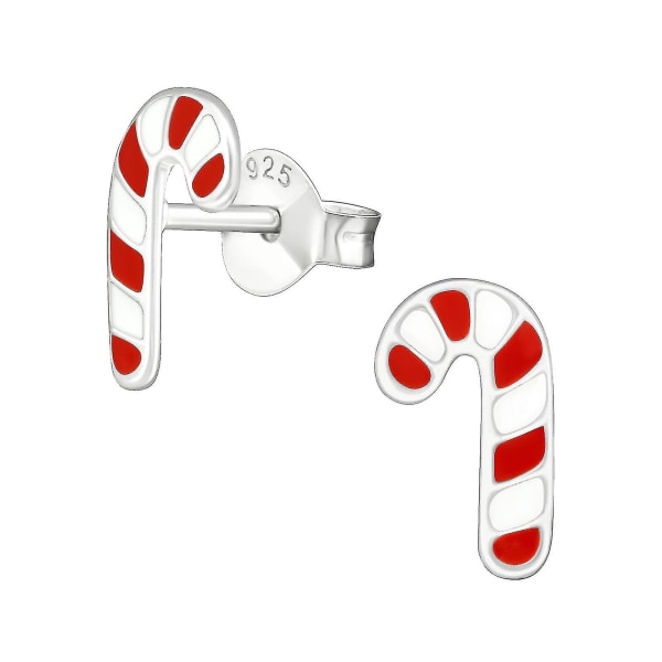 Children's Christmas Candy Cane Stud Earrings