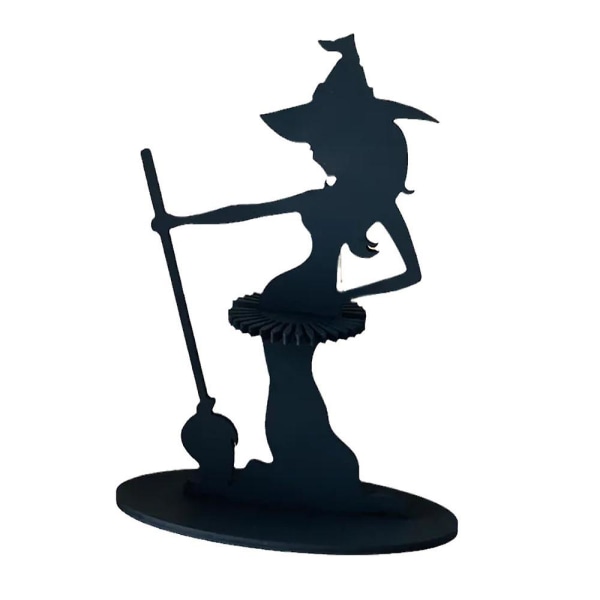 Hem Trä Halloween Black Witch Servetthållare Kreativitet Kök Decorativ
