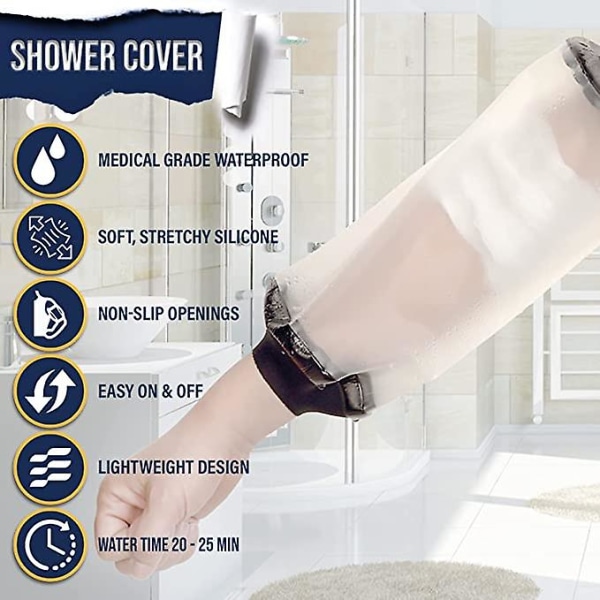 Line Shower Cover | Genanvendelig IV & PICC Line Sleeve | Vandtæt gipscover til albue