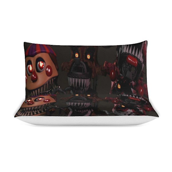v1222 Five Nightat Freddy Dynesett Tykk Myk 3 Deler Sengetøy Sett Helårs Dynetrekk med 2 Putetrekk for Voksne Kvinner Jenter Tenåringer Hjemmerom 135x200cm 53x78in