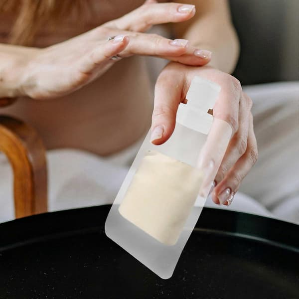 Kosmetiska underförpackningspåsar Transparent PET för lotion 1 set
