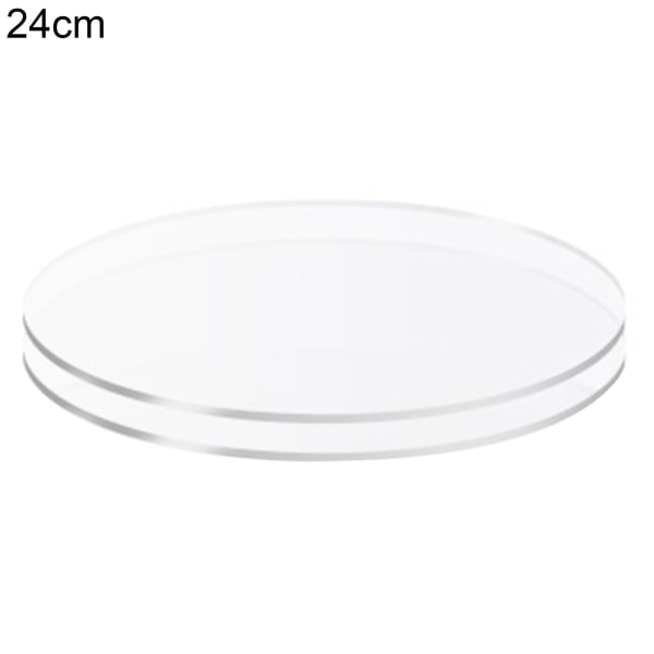 2 stk kakeplater Non-sticky gjenbrukte akryl smørkrem kakeplater for kakeservering 24cm