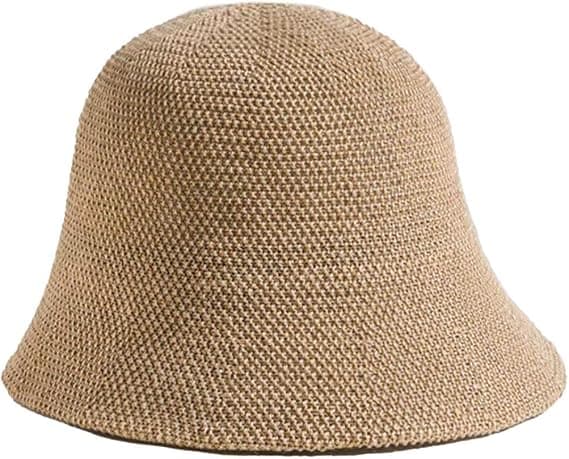 Letvægts, pakkebar solhat til kvinder, foldbare solhatte, vævede bøllehatte, pakkebar strandhat, floppy strikket hat