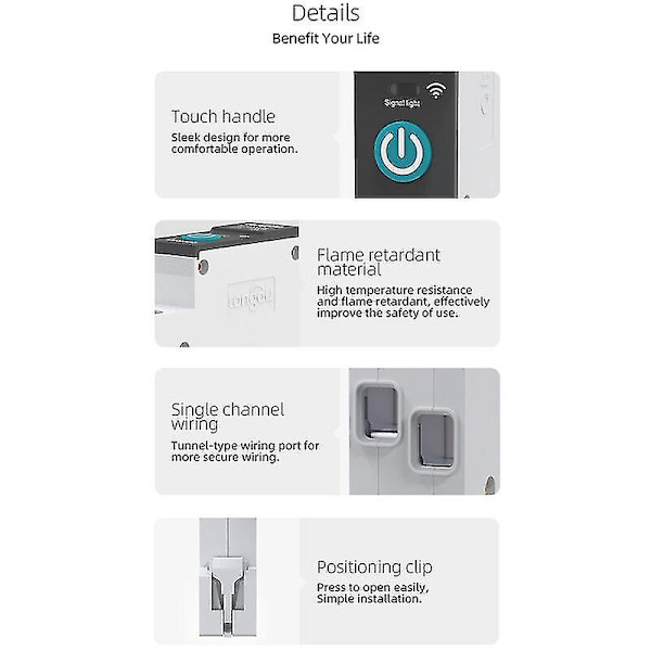 Tuya Wifi Intelligent Circuit Breaker Trådløs Fjernbetjening Kontrol Afbryder Mobiltelefon App Fjernbetjening Visning Intelligent Hjem Circuit Breaker Timing Nedtælling