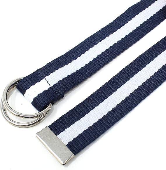 Canvas Web Bælte D-Ring Spænde 1.25\" Bredt Metal Tip Multi-Farvet