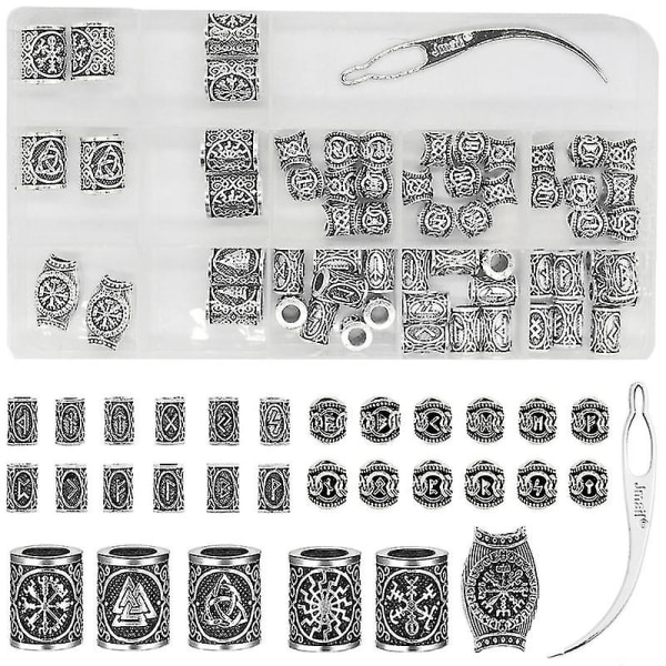 Vikings Runes Hair Beard Beads For Bracelets Pendant Necklace Diy Jewelry