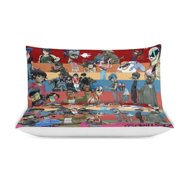 x324 Gorillaz 3-delat Sängklädesset Varmt Och Bekvämt Mjukt Påslakanset med 1 Påslakan Och 2 Örngott för Sovrum b324 240x260cm 94x102in