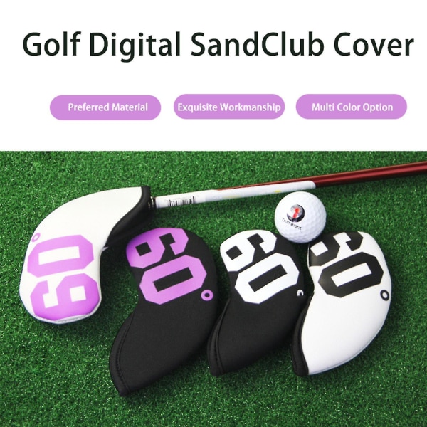 4/7st Golf Iron Club Headcovers Universal Dammtät Dykmaterial Golf Sand Kilskydd med printed 48-60 graders golftillbehör_ahf White Camouflage