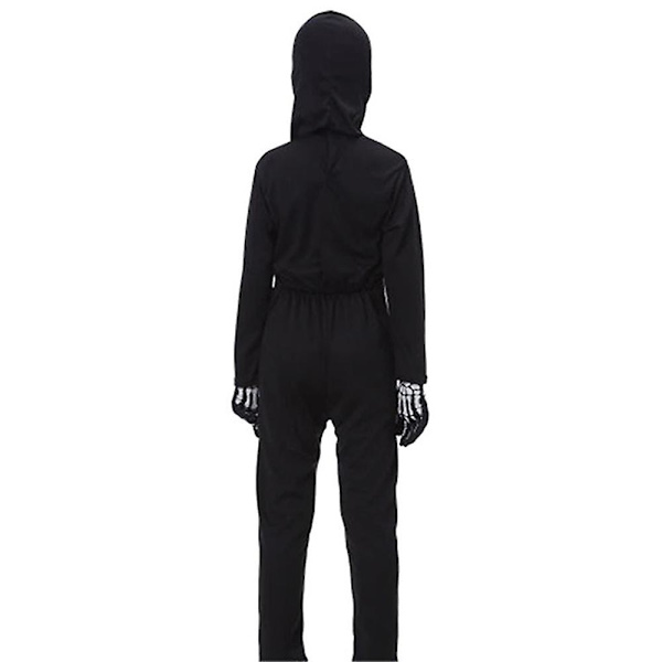 Halloween Barnekostyme Skjelett 3D Trykt Glow In The Dark Hodeskalle Skjelett Skummelt Cosplay Kostyme For 4-12 År Gutter Jenter