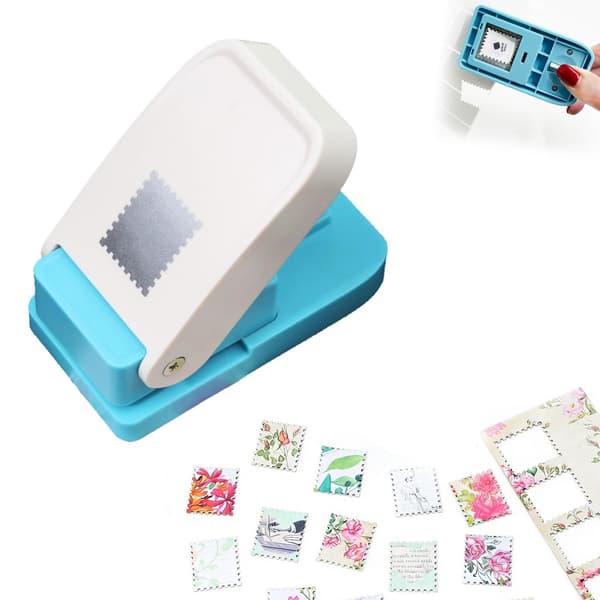 Rectangular Lever Punch, 1x0.8 Inch Stamp Punch for Paper Crafts, Scrapbooking, DIY Card Making, Art