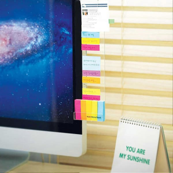 Memo Board Multifunktionel Selvklæbende Akryl Sidepanel Monitorsideplade til Skærm Rabbit Right