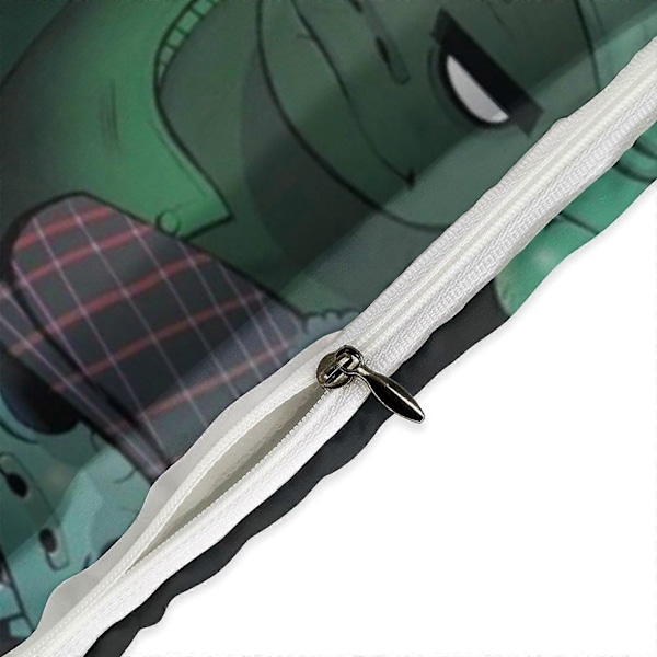 x48 Gorillaz 3-osainen vuodevaatesetti Lämmin ja mukava pehmeä pussilakanasetti, jossa 1 pussilakana ja 2 tyynyliinaa makuuhuoneeseen b48 200x200cm 78x78in