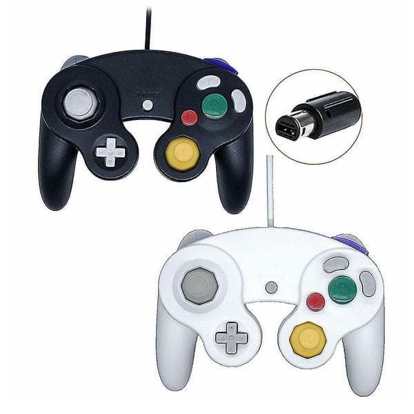 Ny kablet håndkontroller for Nintendo Gamecube-konsoll og Wii U-konsoll silver