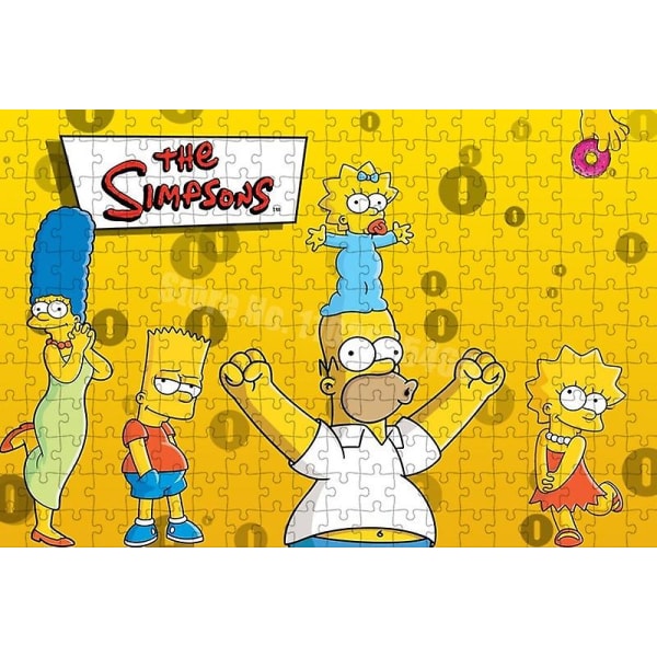 The Simpsons Puzzles 35/300/500/1000 Pieces Klassiset sarjakuvapalapelit Aikuisille Lapsille Opetuskokonaisuus Lelut Perhepeli Style F 500PCS