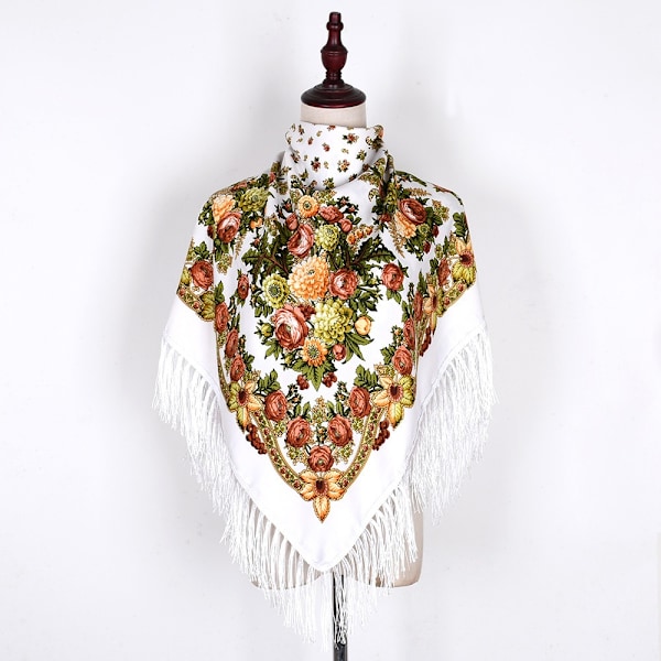 Blomstrete skjerf i etnisk stil 02 02 2 2