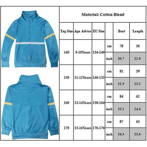 Stranger Things 4 Max Langærmet Jakke Retro Casual Sportsfrakke Børn Cosplay Kostume Ydertøj 15-16 Years