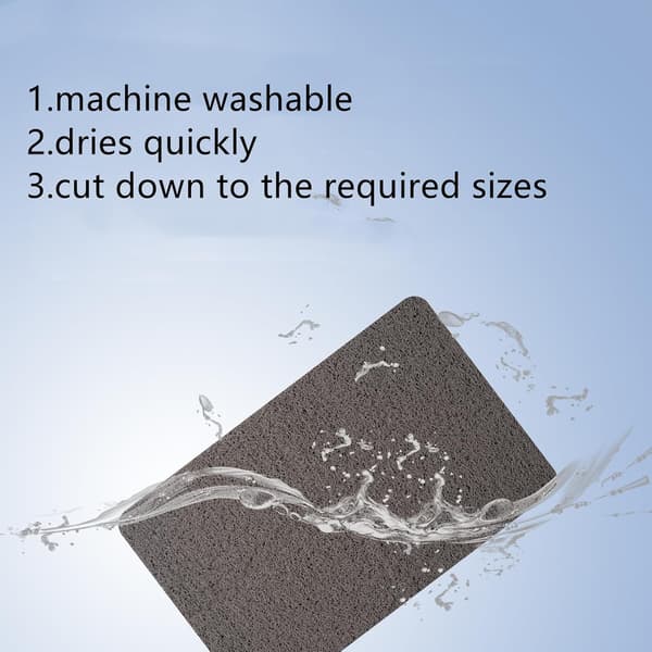 Sklisikker PVC dusjmatte til bad (40 x 60 cm, grå)
