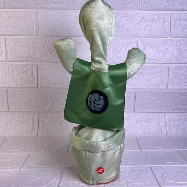 Superhelte Dansende Kaktus Elektronisk Spider-man Legetøj Baby Blød Plys Bamse Kan Synge Og Danse Stemme Interaktiv Fødselsdagsgave hulk with cloak