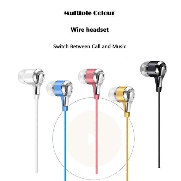Kuulokkeet 3,5 mm In-ear 1,2 m langallinen ohjaus Sport Headset Langalliset kuulokkeet Huawei Honor -älypuhelimeen mikrofonilla