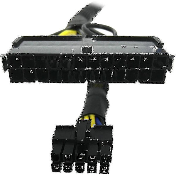 24-pin til 10-pin Atx Psu Netledning Flettet Ærme Kabel A