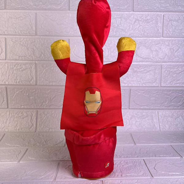 Superhelte Dansende Kaktus Elektronisk Spider-man Legetøj Baby Blød Plys Bamse Kan Synge Og Danse Stemme Interaktiv Fødselsdagsgave iron man with cloak