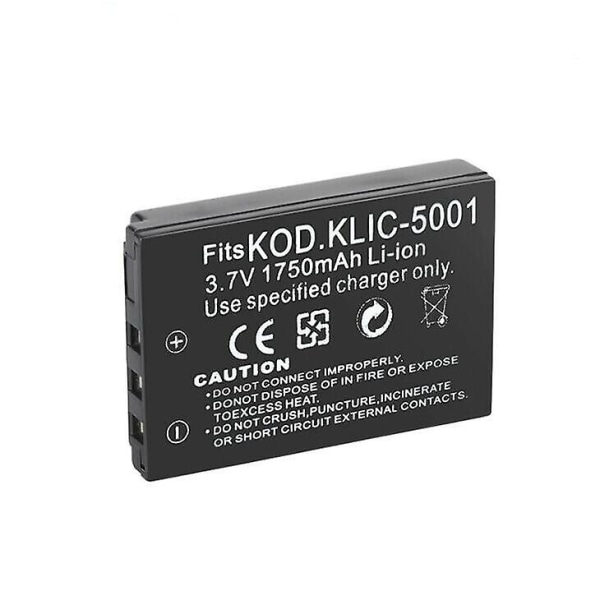 Ersättningsbatteri för Kodak Klic-5001 / Sanyo Db-l50 - Li-ion 3,7 V - 1750 mAh