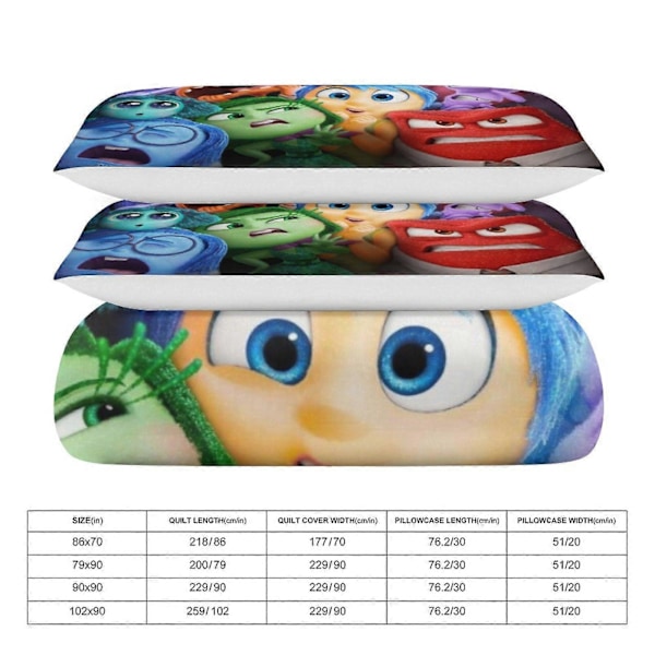 x7 Innsiden Ut 3-delt Sengesett Varmt og Komfortabelt Mykt Dynetrekk Sengesett med 1 Dynetrekk og 2 Putetrekk for Soverom b7 135x200cm 53x78in