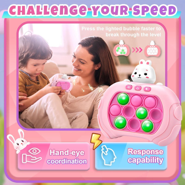 Spel, Light Up Sensory Fidget Toy för 4 5 6 år gamla pojkar flickor presenter, Pop Game Toys för 9-11 år gamla barn julklappar födelsedagspresenter